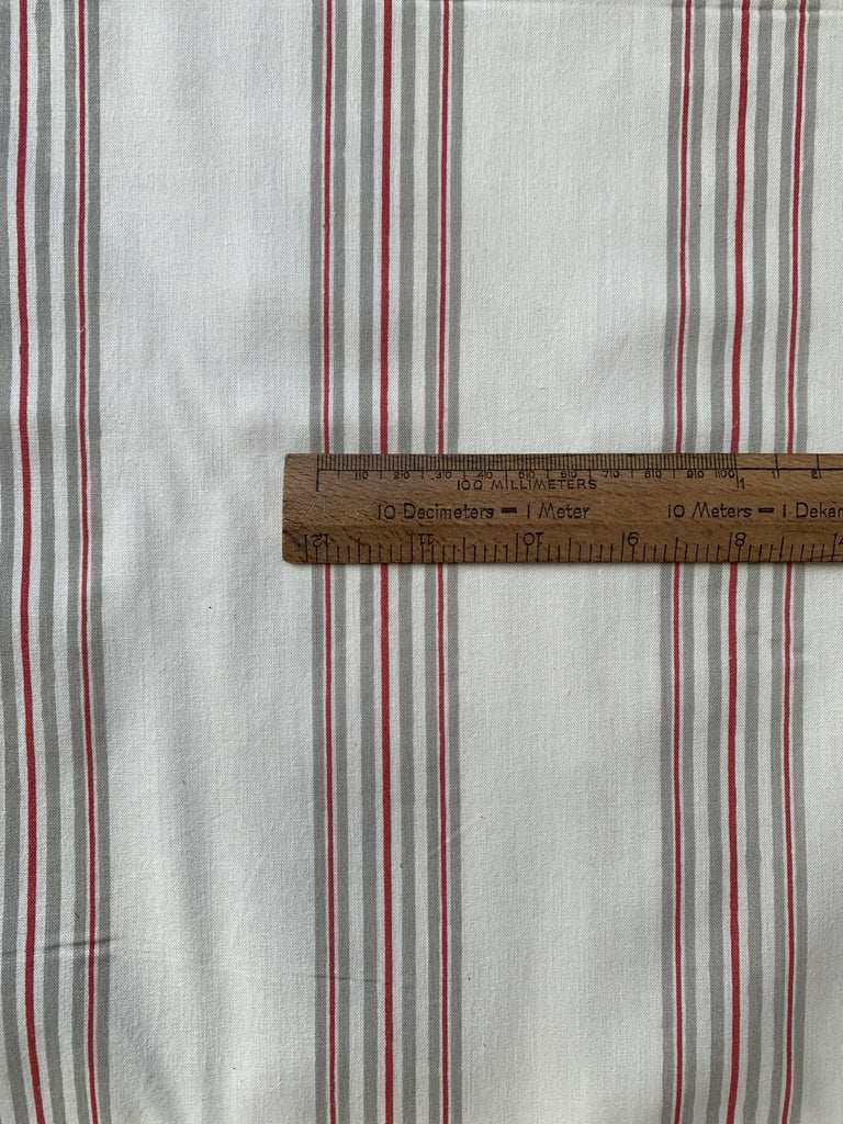 Dano Stripe - ivory Red - Mas D'Ousvan - The Eternal Maker - UK Fabric Shop