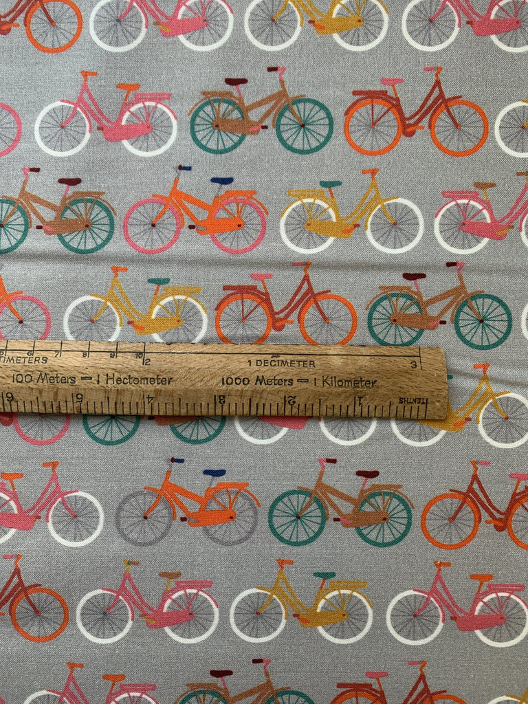 Dashwood Studios Fabric Bicycles in Grey - Helo Velo - Jilly P - Dashwood Studio
