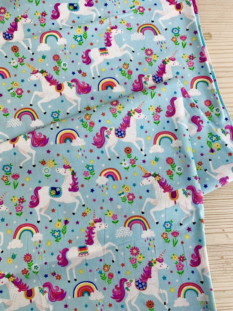 Daydream Unicorns Blue - Makower Fabrics - The Eternal Maker - UK Fabric Shop