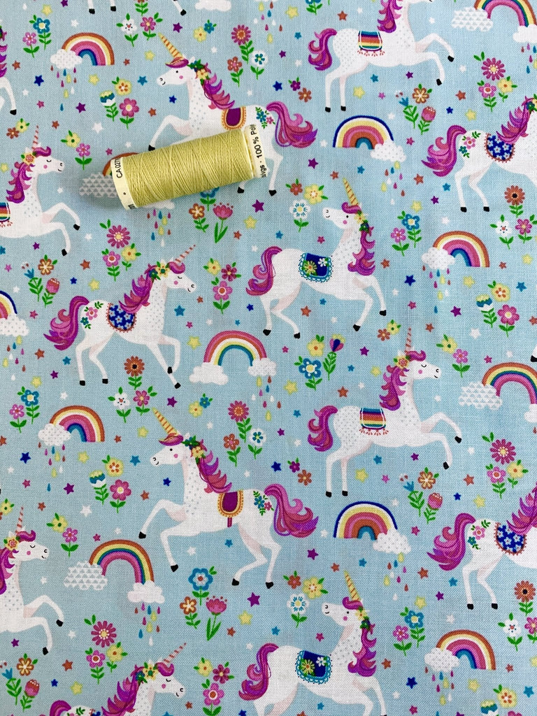 Daydream Unicorns Blue - Makower Fabrics - The Eternal Maker - UK Fabric Shop