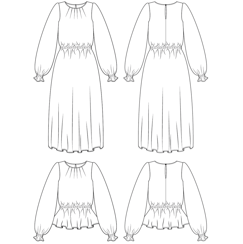 Dayo Dress and Blouse - Masin Sewing Patterns - Digital - The Eternal Maker - UK Fabric Shop