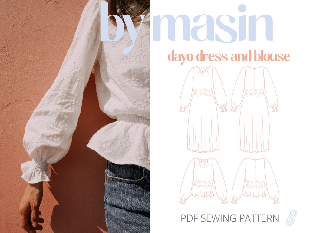 Dayo Dress and Blouse - Masin Sewing Patterns - Digital - The Eternal Maker - UK Fabric Shop