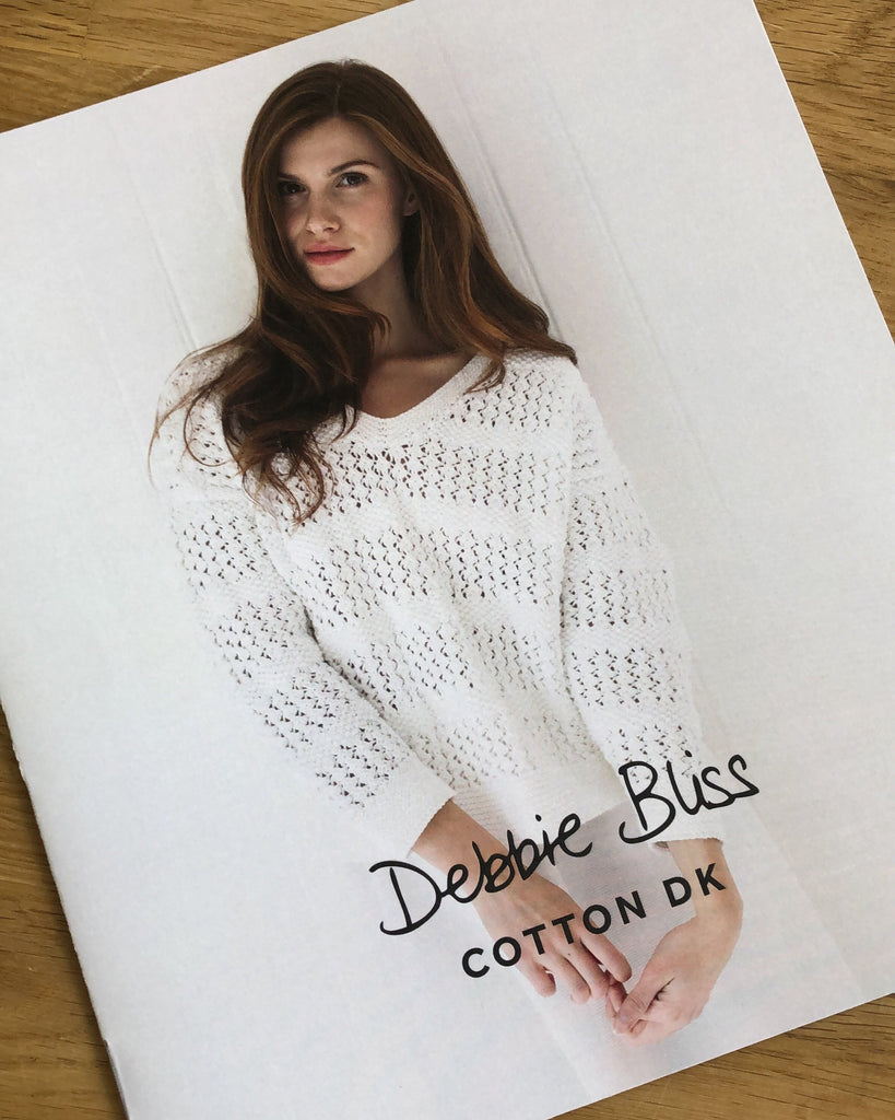Debbie Bliss Knitting Patterns Debbie Bliss Lace and Moss Stitch Sweater Pattern - DB002