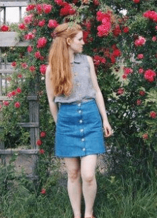 Denim Button Up Skirt - Anna Allen Clothing - Digital Download Pattern - The Eternal Maker - UK Fabric Shop
