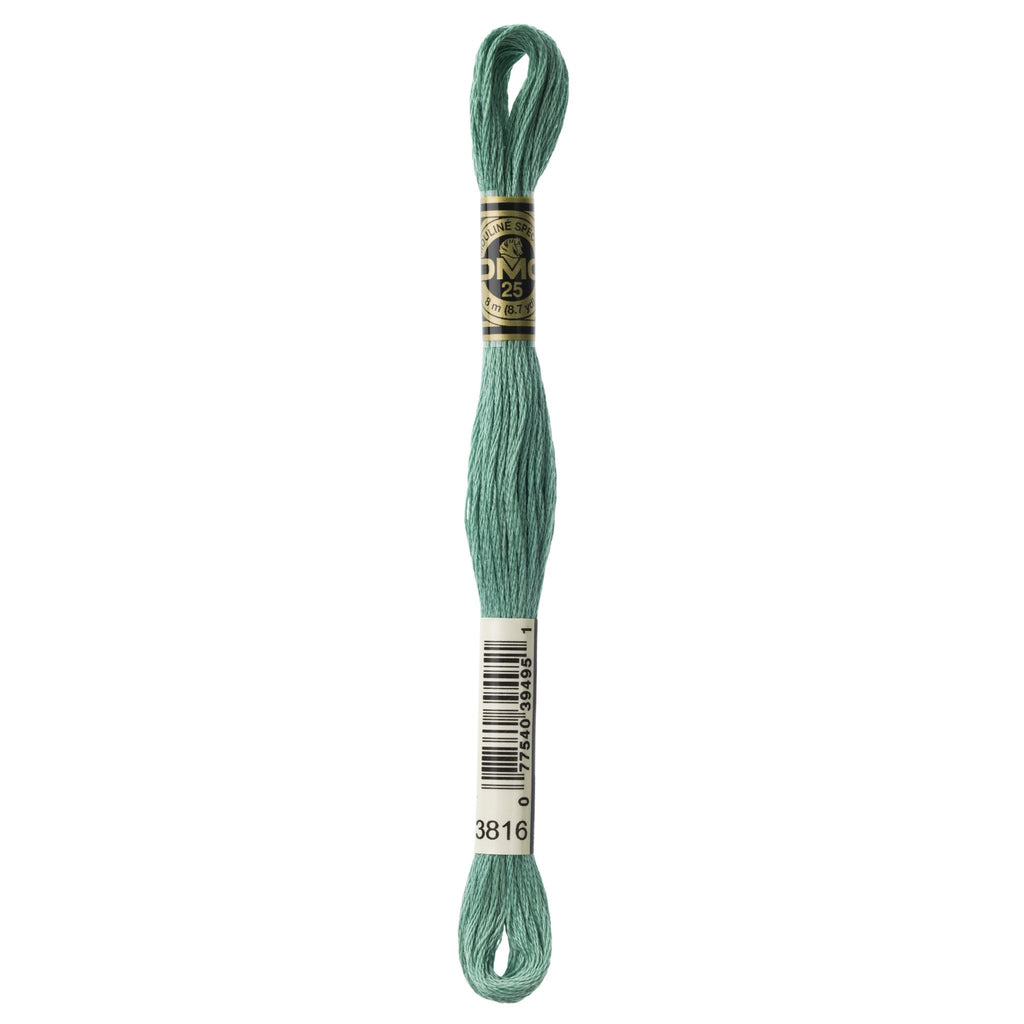 DMC Mouliné Stranded Cotton Embroidery Thread - Celadon Green 3816 - The Eternal Maker - UK Fabric Shop
