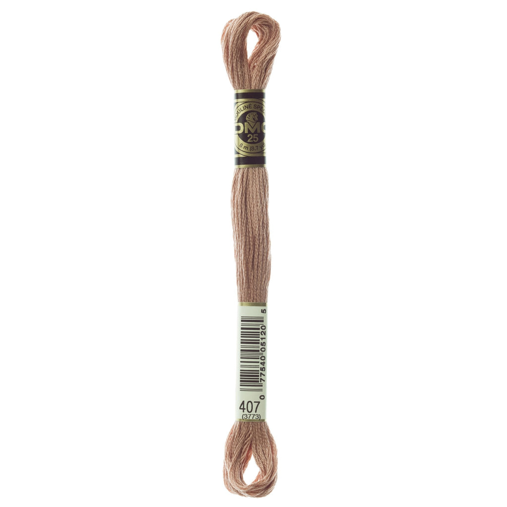 DMC Mouliné Stranded Cotton Embroidery Thread - Dark Desert Sand 407 - The Eternal Maker - UK Fabric Shop