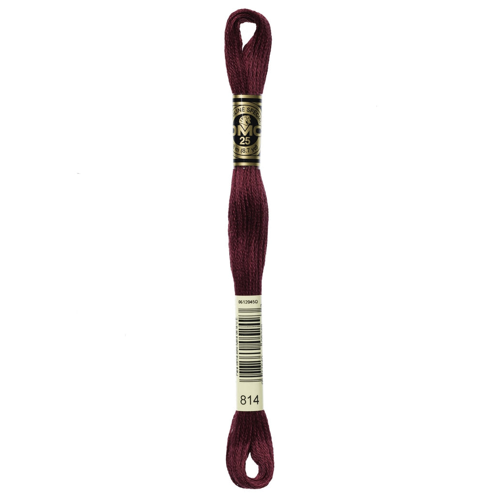 DMC Mouliné Stranded Cotton Embroidery Thread - Dark Garnet 814 - The Eternal Maker - UK Fabric Shop