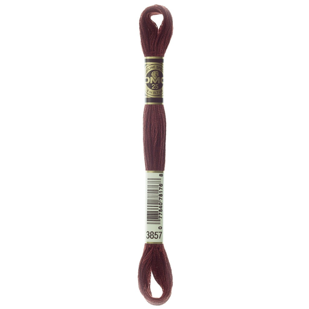 DMC Mouliné Stranded Cotton Embroidery Thread - Dark Rosewood 3857 - The Eternal Maker - UK Fabric Shop