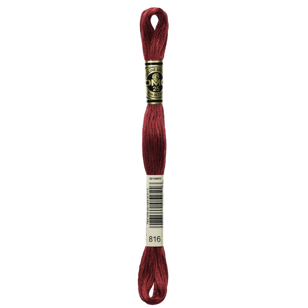 DMC Mouliné Stranded Cotton Embroidery Thread - Dark Ruby 816 - The Eternal Maker - UK Fabric Shop