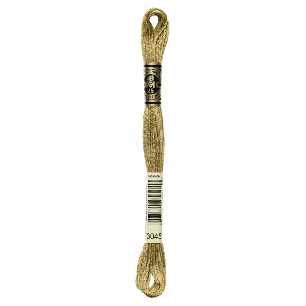 DMC Mouliné Stranded Cotton Embroidery Thread - Dark Yellow Beige 3045 - The Eternal Maker - UK Fabric Shop