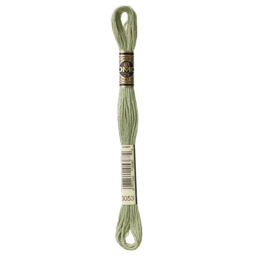 DMC Mouliné Stranded Cotton Embroidery Thread - Green Grey 3053 - The Eternal Maker - UK Fabric Shop