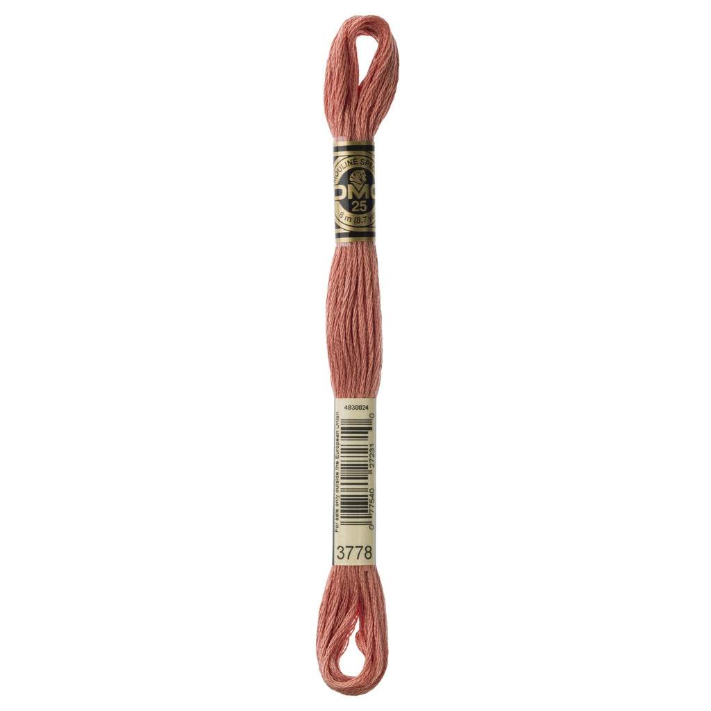 DMC Mouliné Stranded Cotton Embroidery Thread - Light Terracotta 3778 - The Eternal Maker - UK Fabric Shop