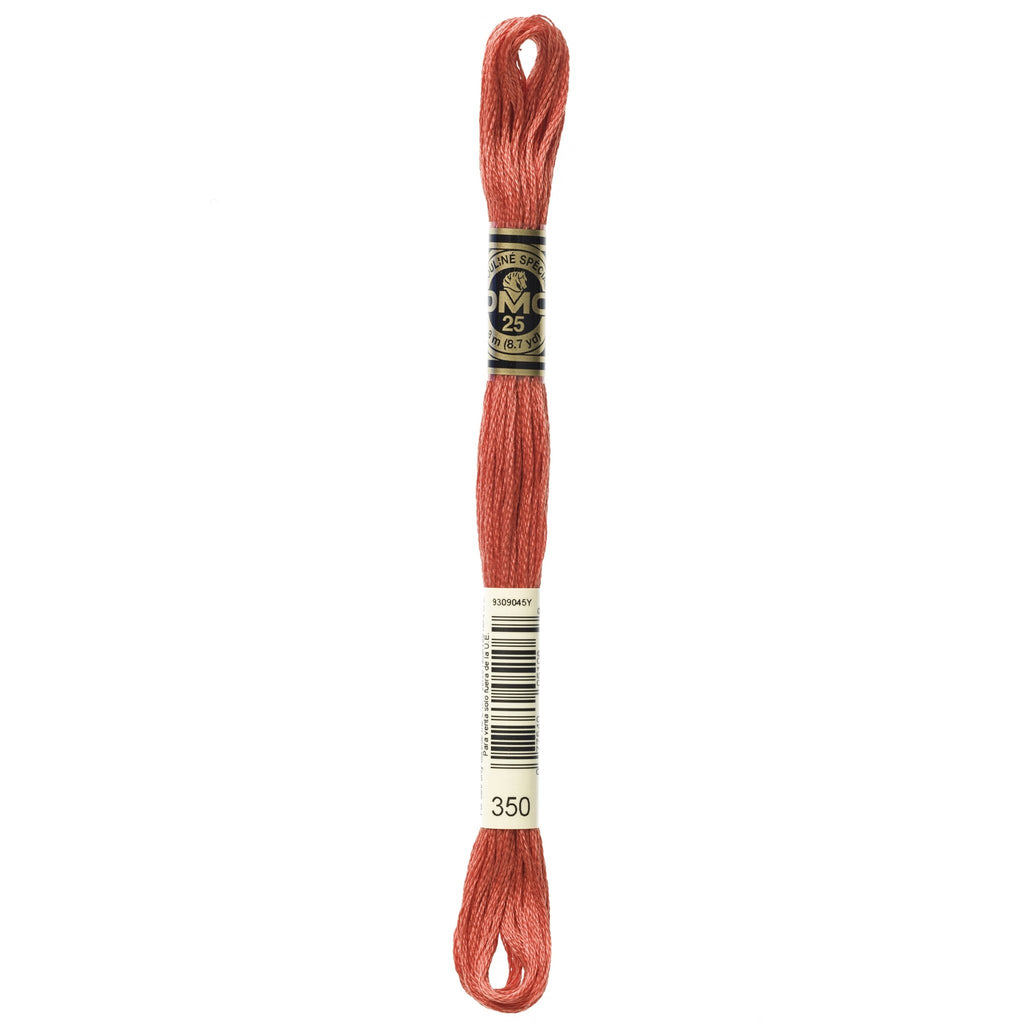 DMC Mouliné Stranded Cotton Embroidery Thread - Medium Coral 350 - The Eternal Maker - UK Fabric Shop