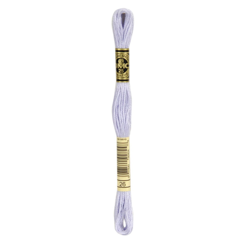 DMC Mouliné Stranded Cotton Embroidery Thread - Pale Lavender 26 - The Eternal Maker - UK Fabric Shop