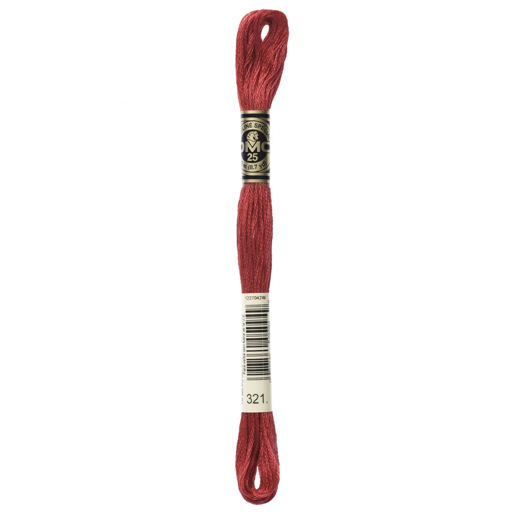 DMC Mouliné Stranded Cotton Embroidery Thread - Red 321 - The Eternal Maker - UK Fabric Shop