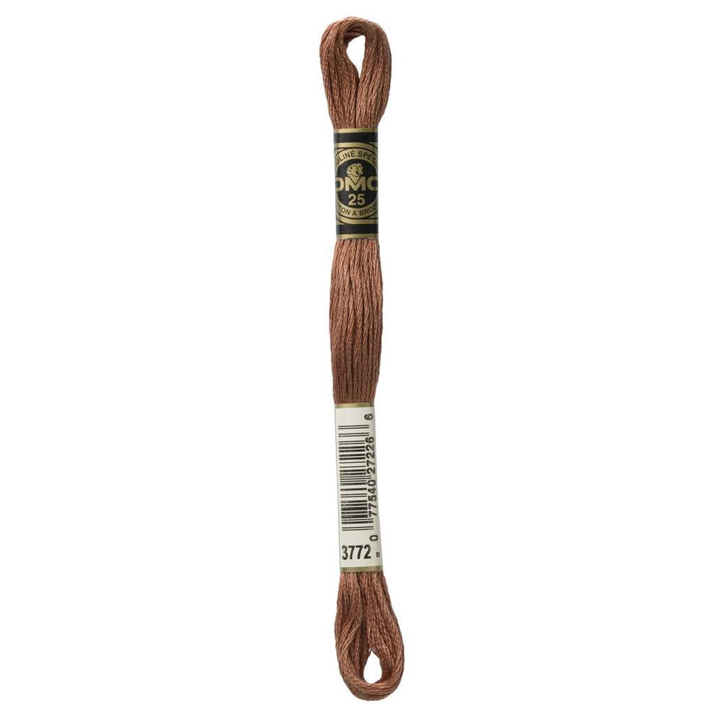 DMC Mouliné Stranded Cotton Embroidery Thread - Very Dark Desert Sand 3772 - The Eternal Maker - UK Fabric Shop