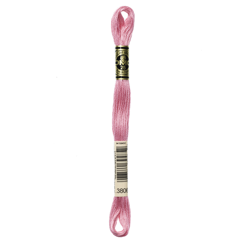 DMC Thread DMC Mouliné Stranded Cotton Embroidery Thread - Light Cyclamen Pink 3806