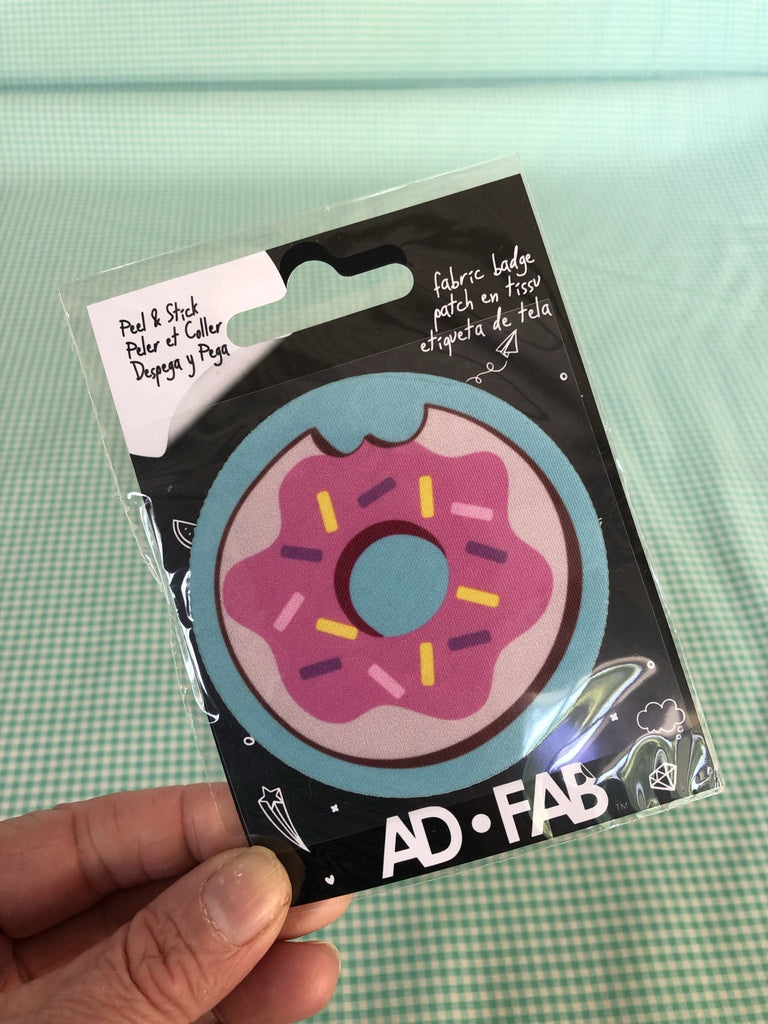 Doh - Nut Badge - Stick On Appliqué Motif - The Eternal Maker - UK Fabric Shop