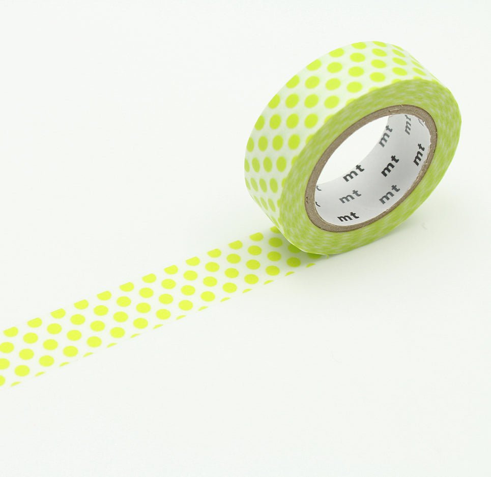 Dot Lime - Washi Tape - mt Making Tape - The Eternal Maker - UK Fabric Shop