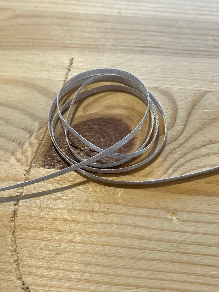 Double Faced Polyester Satin Ribbon - Silver Grey - 3mm - 18 - The Eternal Maker - UK Fabric Shop