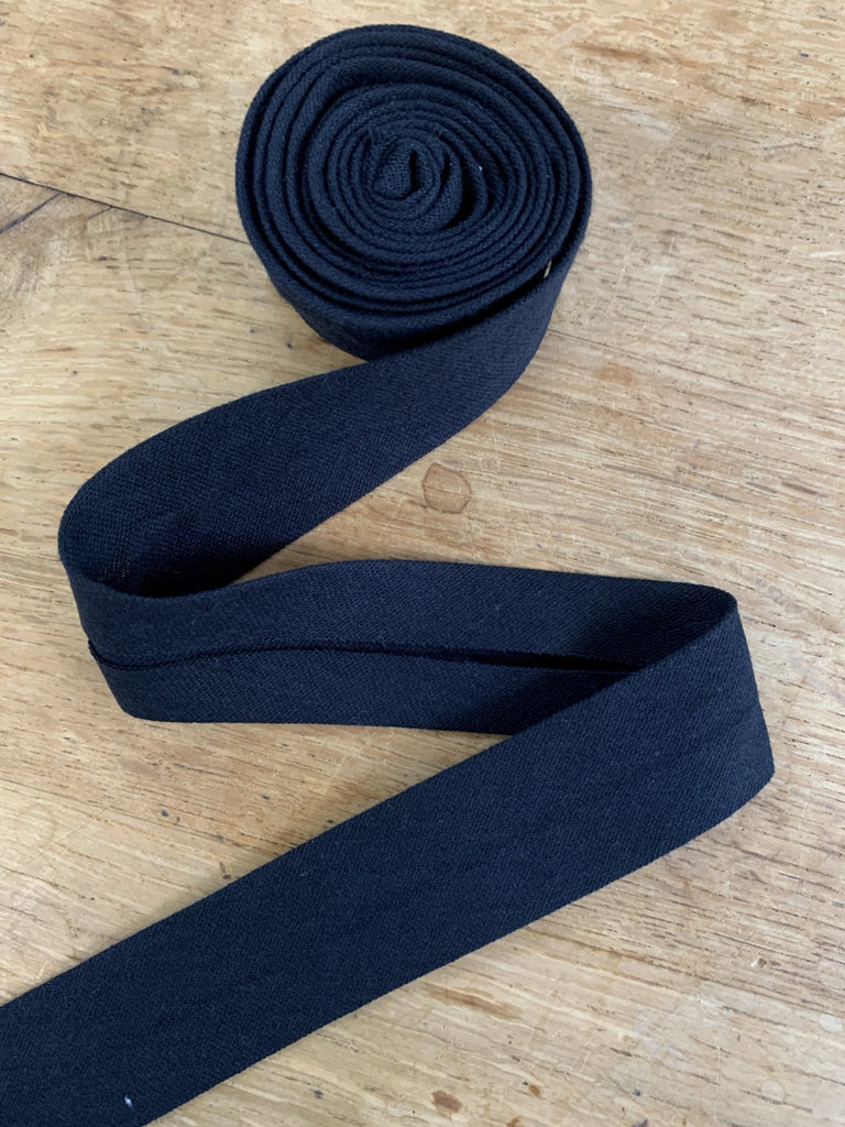 Double Gauze Bias Binding - 27mm - Black - The Eternal Maker - UK Fabric Shop