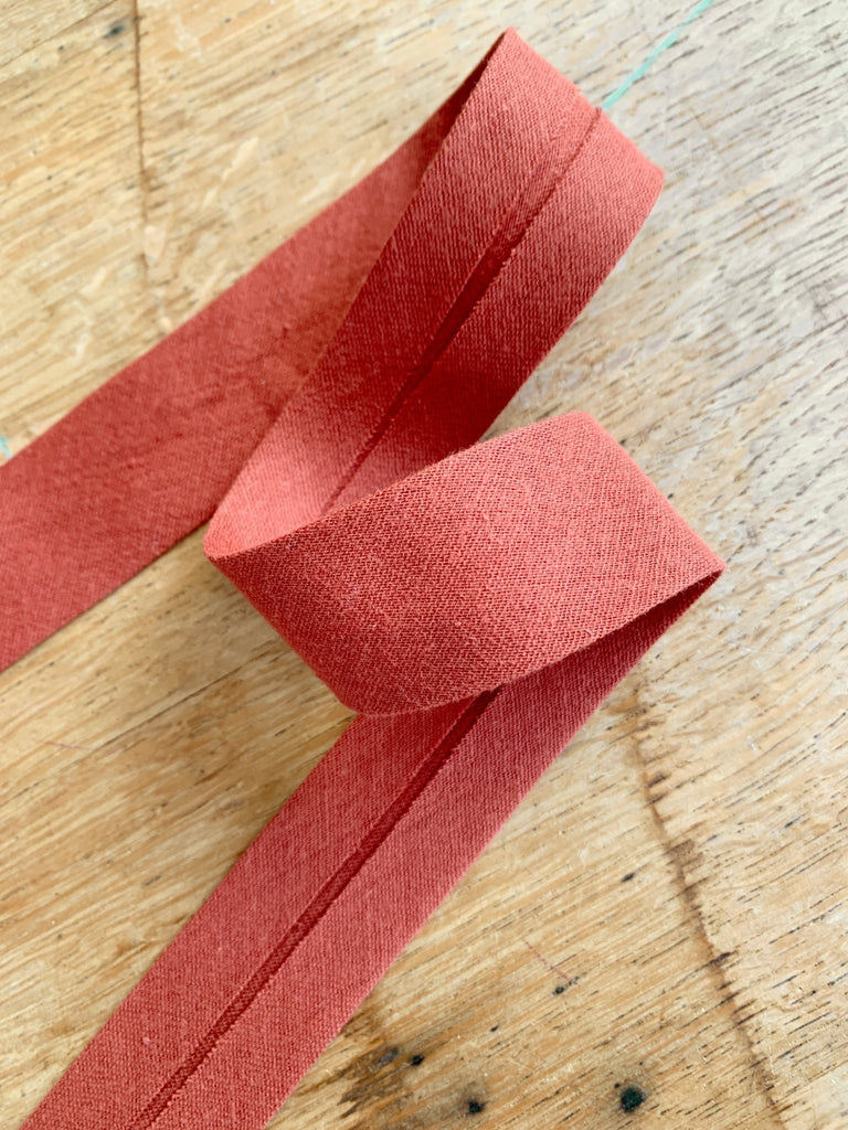 Double Gauze Bias Binding - 27mm - Brick - The Eternal Maker - UK Fabric Shop