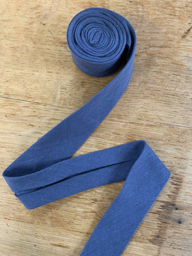Double Gauze Bias Binding - 27mm - Denim - The Eternal Maker - UK Fabric Shop