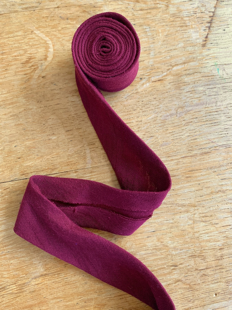 Double Gauze Bias Binding - 27mm - Merlot - The Eternal Maker - UK Fabric Shop
