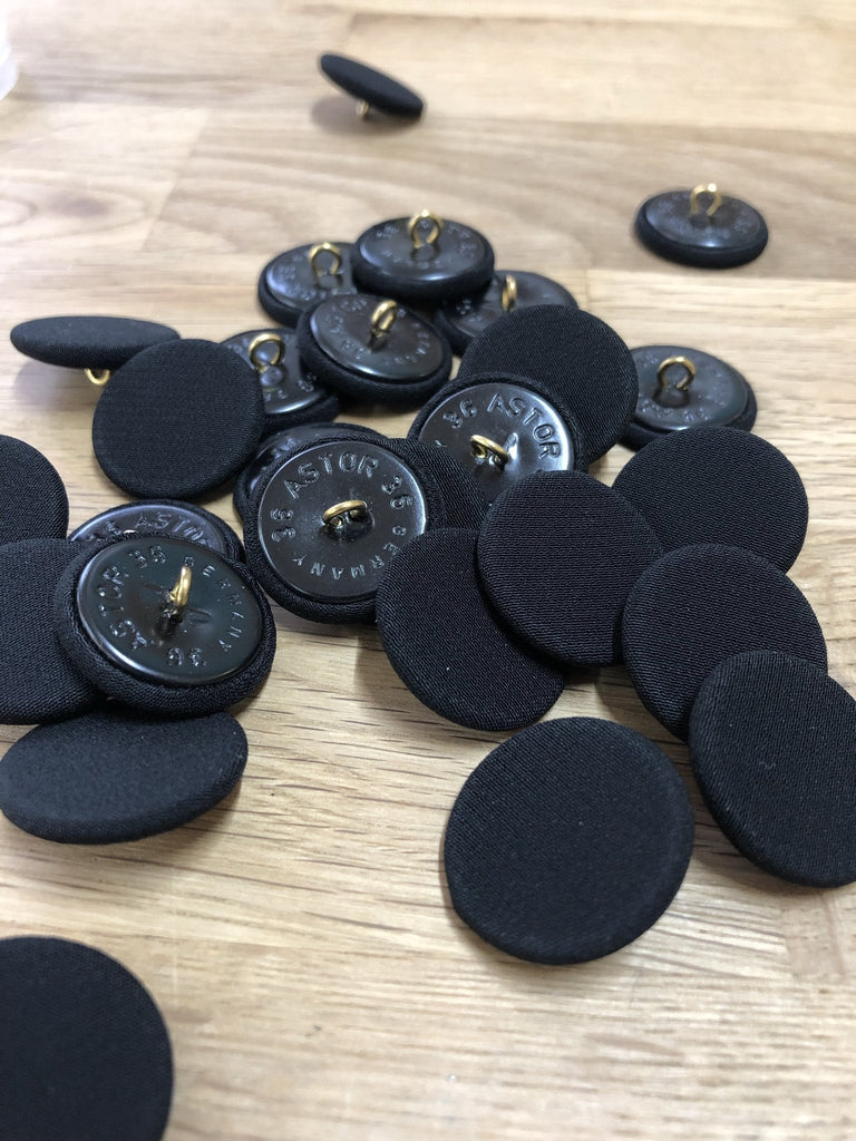 Dress Suit button - Flat - Matte Black - The Eternal Maker - UK Fabric Shop