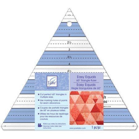 Easy Equals 60 Degree Triangle Ruler - June Tailor - The Eternal Maker - UK Fabric Shop