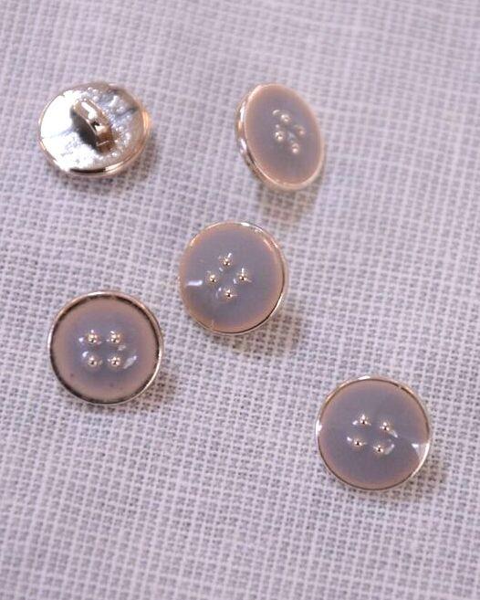Enamelled Button - Grey - 10mm - The Eternal Maker - UK Fabric Shop
