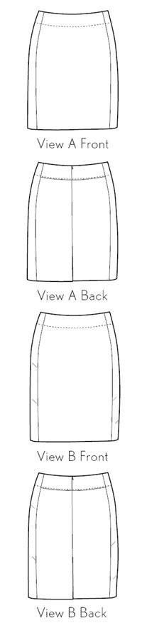 Extra Sharp Pencil Skirt - Liesl & Co. Patterns - Digital Sewing Patterns - The Eternal Maker - UK Fabric Shop