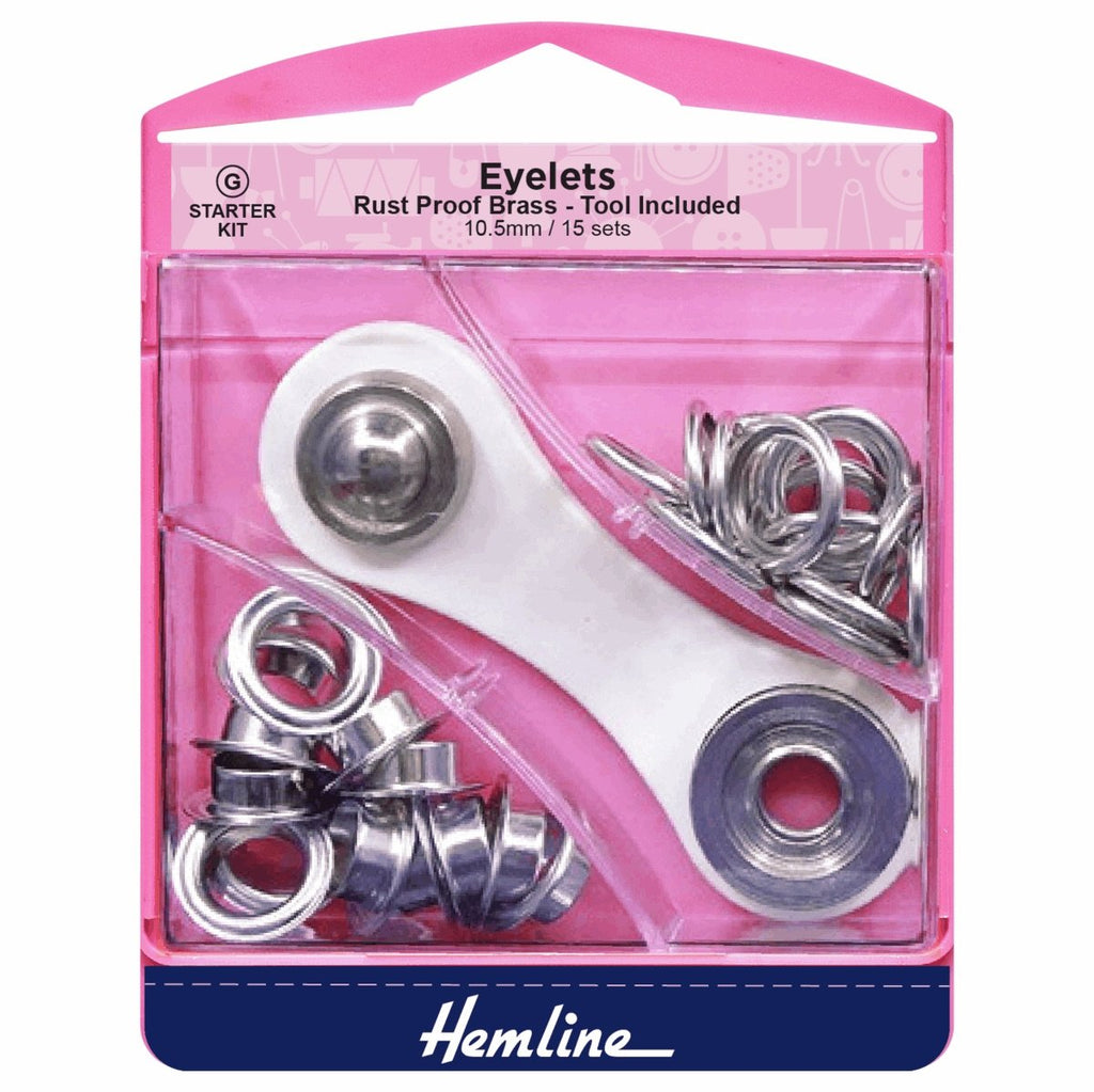 Eyelets & Eyelet Tool - Shiny Silver - Various Sizes - The Eternal Maker - UK Fabric Shop