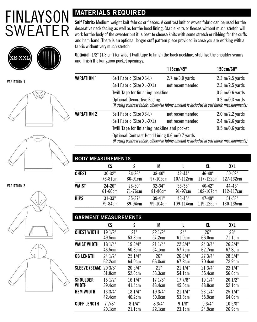 Finlayson Sweater - Thread Theory Patterns - Digital Sewing Pattern - The Eternal Maker - UK Fabric Shop