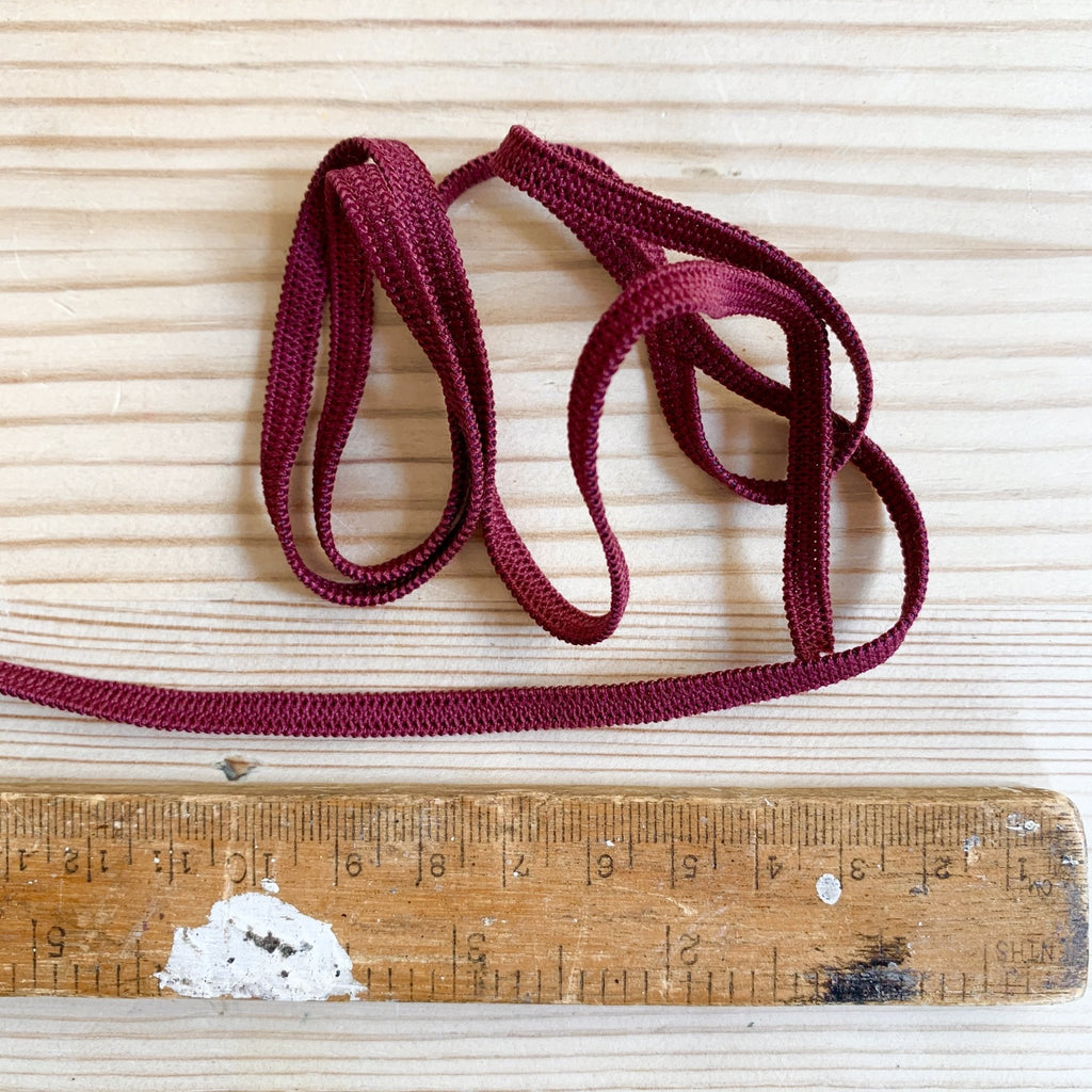 Flat Elastic - 5mm - Burgundy - The Eternal Maker - UK Fabric Shop