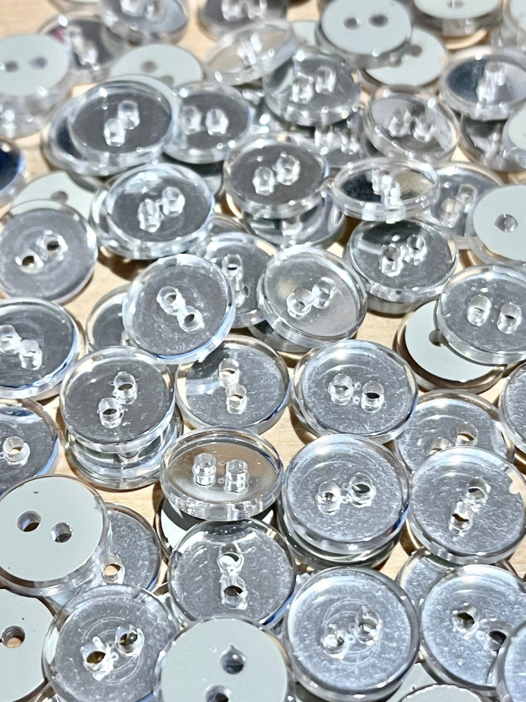 Flat Mirror Button 13mm - The Eternal Maker - UK Fabric Shop