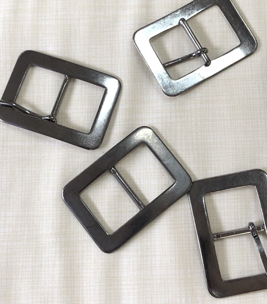 Flat Rimmed Buckle - 30mm - Gunmetal - The Eternal Maker - UK Fabric Shop