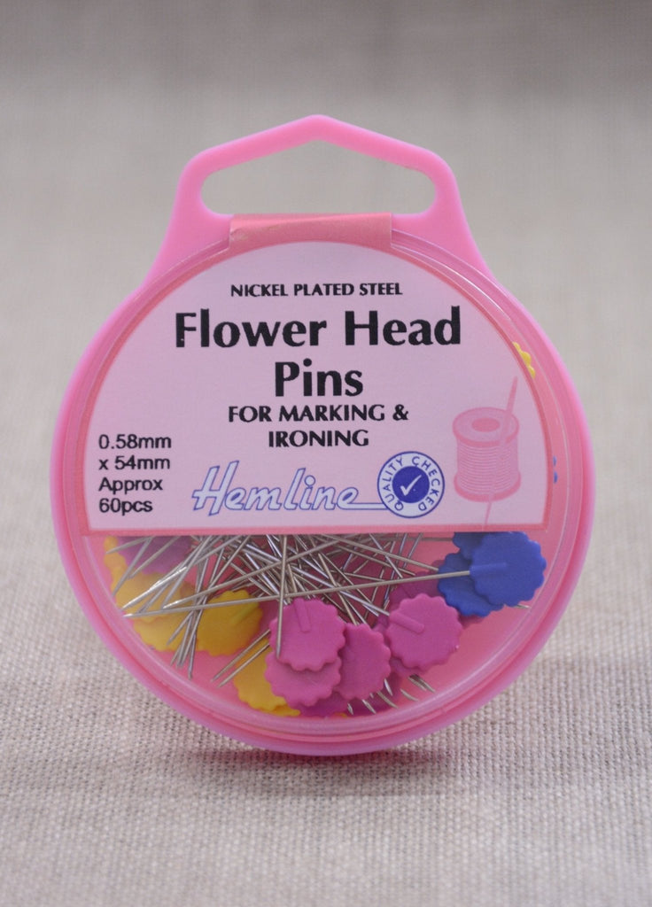 Flower Head Pins - 0.58mm x 54mm - 60pcs - The Eternal Maker - UK Fabric Shop