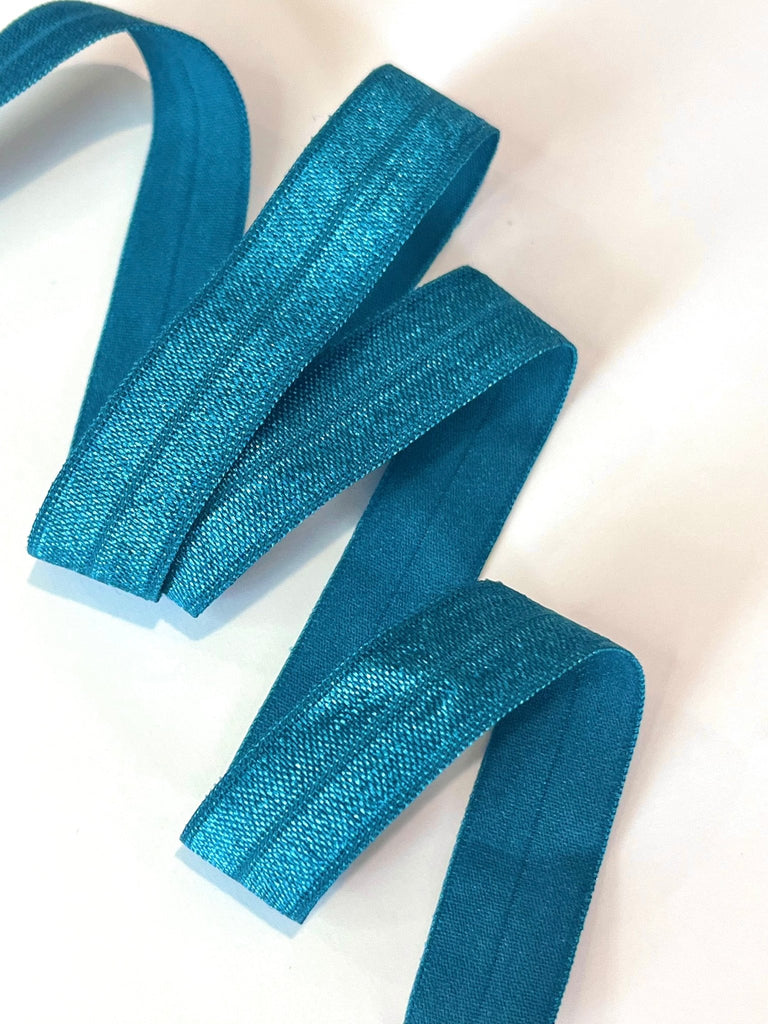 Fold Over Elastic (FOE) - Petrol - 16mm - The Eternal Maker - UK Fabric Shop