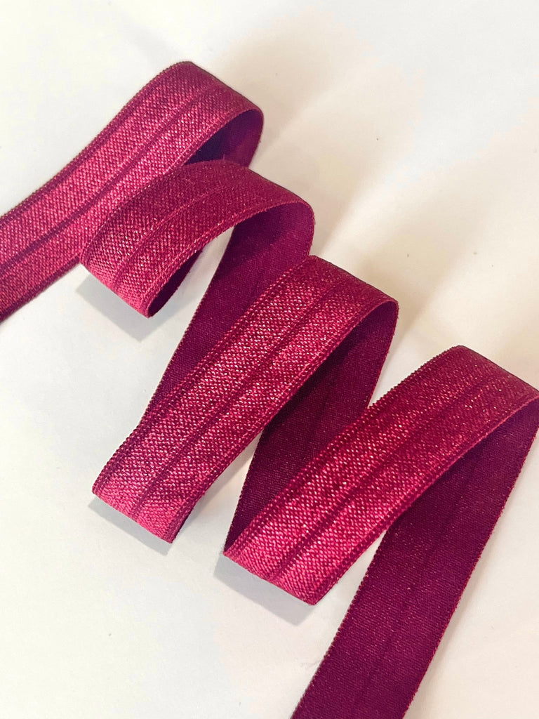 Fold Over Elastic (FOE) - Wine - 16mm - The Eternal Maker - UK Fabric Shop