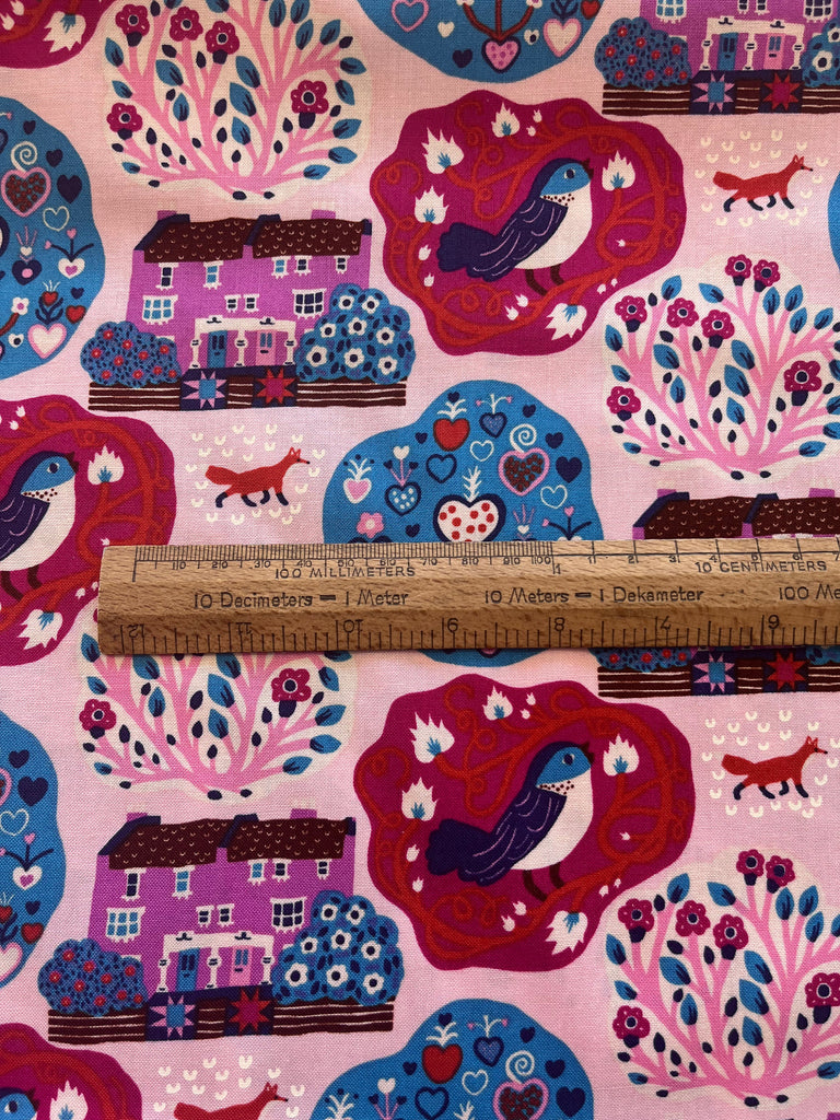 Free Spirit Fabrics Fabric My Block Mini Pink - Homeward - Monika Forsberg for Conservatory - Free Spirit