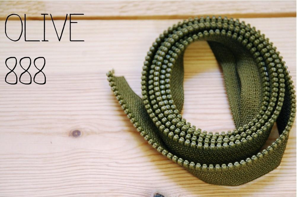 Free - style Zip Side Olive Green 888 - The Eternal Maker - UK Fabric Shop