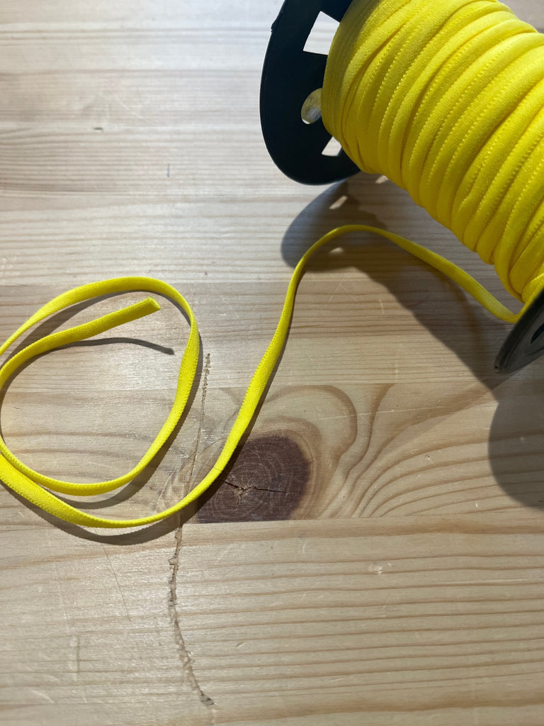 Ganel Banded Elastic - 5mm - Yellow - The Eternal Maker - UK Fabric Shop