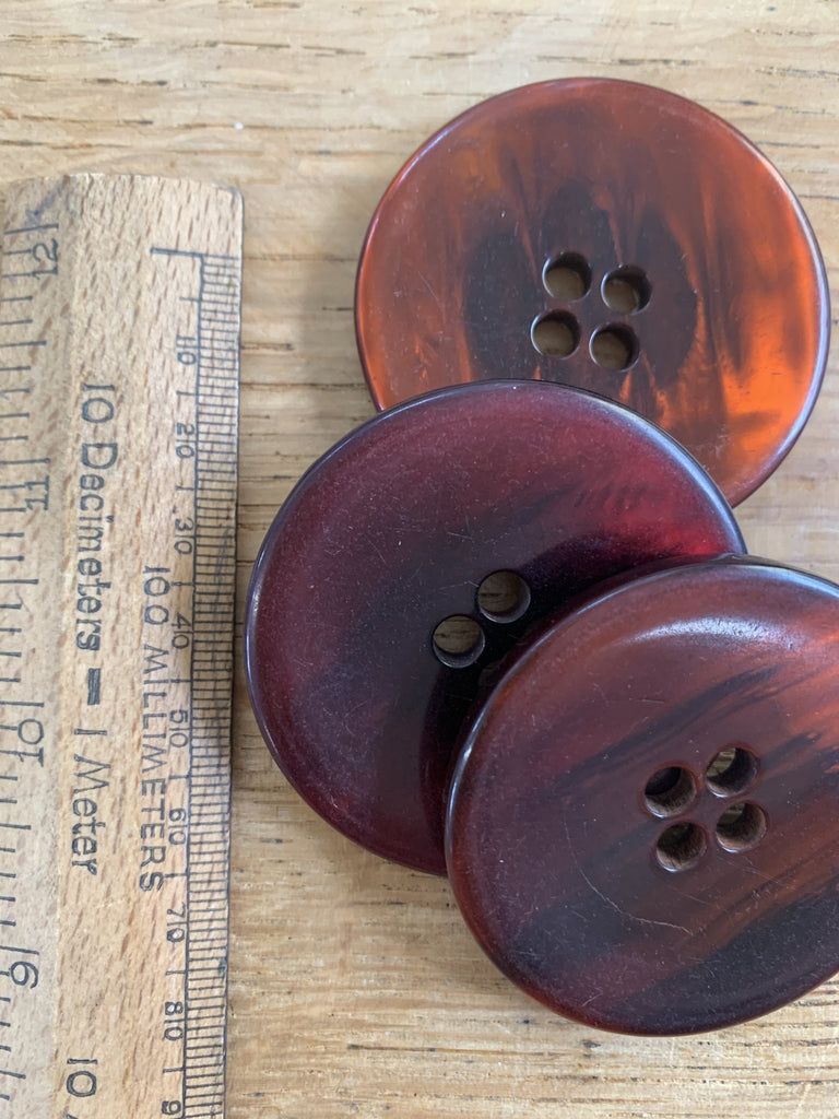 Giant Pearly Button - 50mm - Brown - The Eternal Maker - UK Fabric Shop