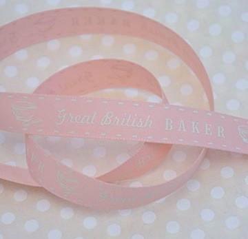 Great British Baker Ribbon - Pink - The Eternal Maker - UK Fabric Shop
