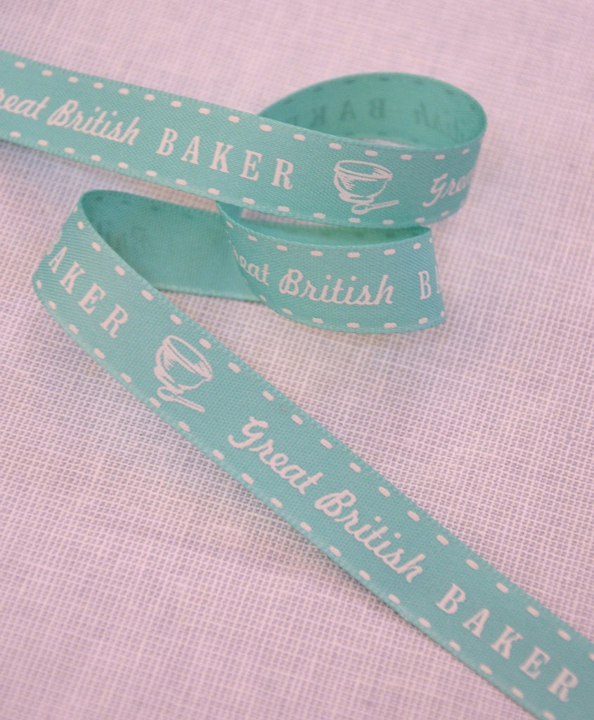 Great British Baker Ribbon - Turquoise - The Eternal Maker - UK Fabric Shop