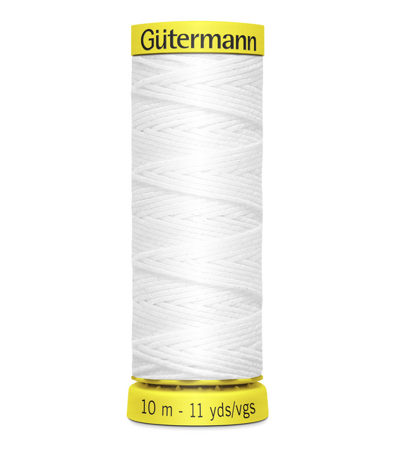 Gutermann Haberdashery Gutermann Shirring Elastic - 5019 White