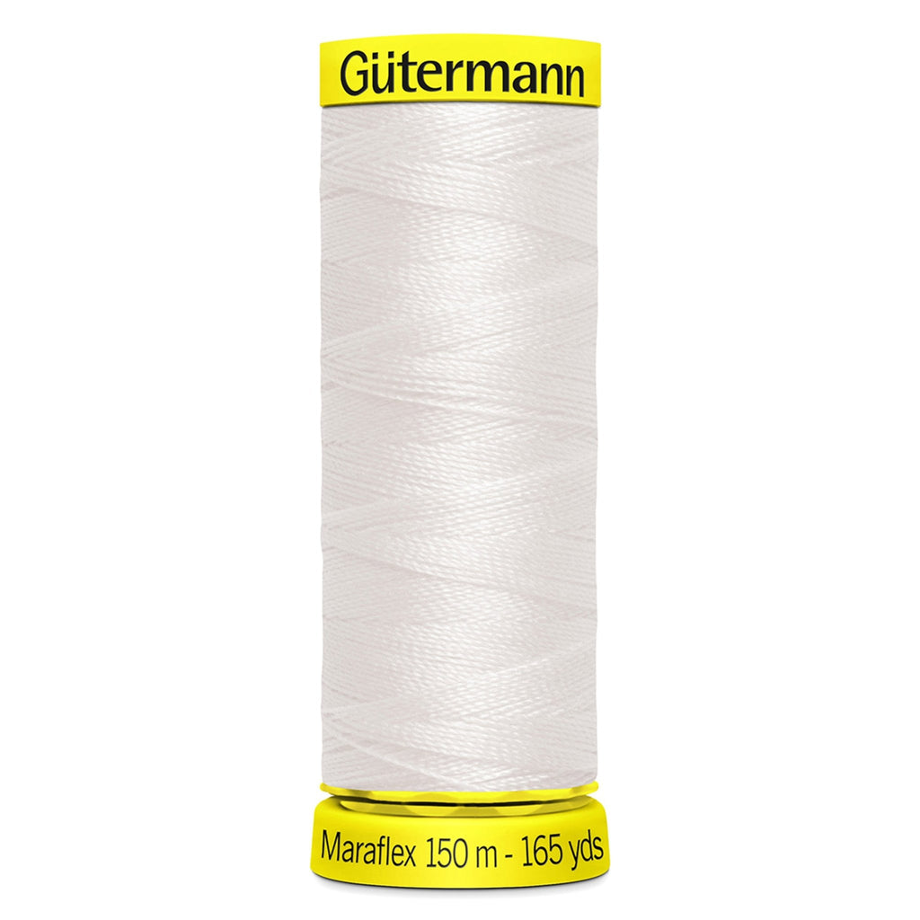 Gutermann Maraflex Elastic Thread - 111 Ivory 150m - The Eternal Maker - UK Fabric Shop