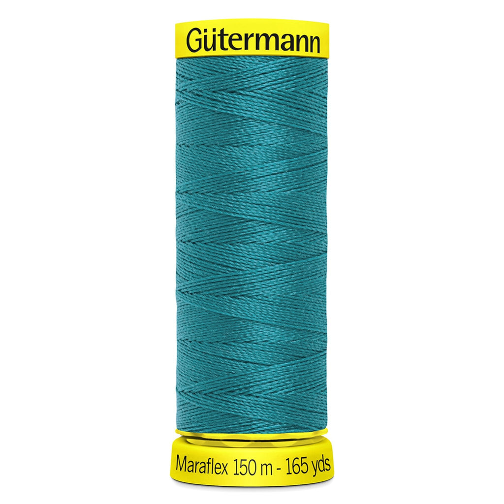 Gutermann Maraflex Elastic Thread - 189 Teal 150m - The Eternal Maker - UK Fabric Shop