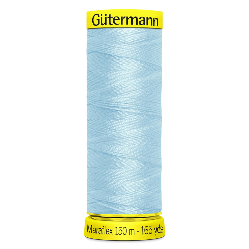 Gutermann Maraflex Elastic Thread - 195 Light Blue 150m - The Eternal Maker - UK Fabric Shop